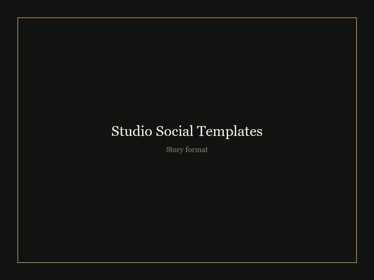 Social template, story format